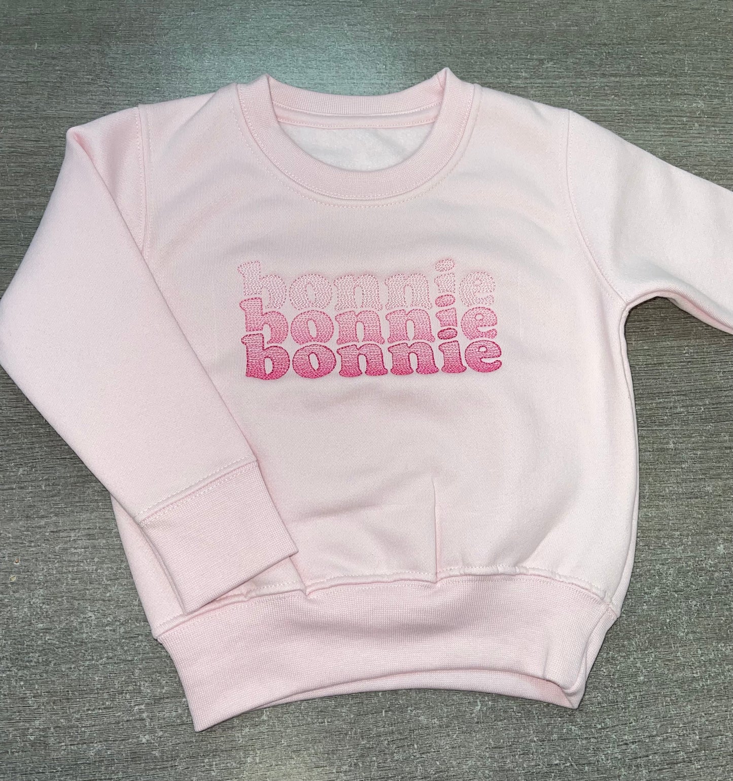 Personalised triple stack Jumpers - Pastel Pink