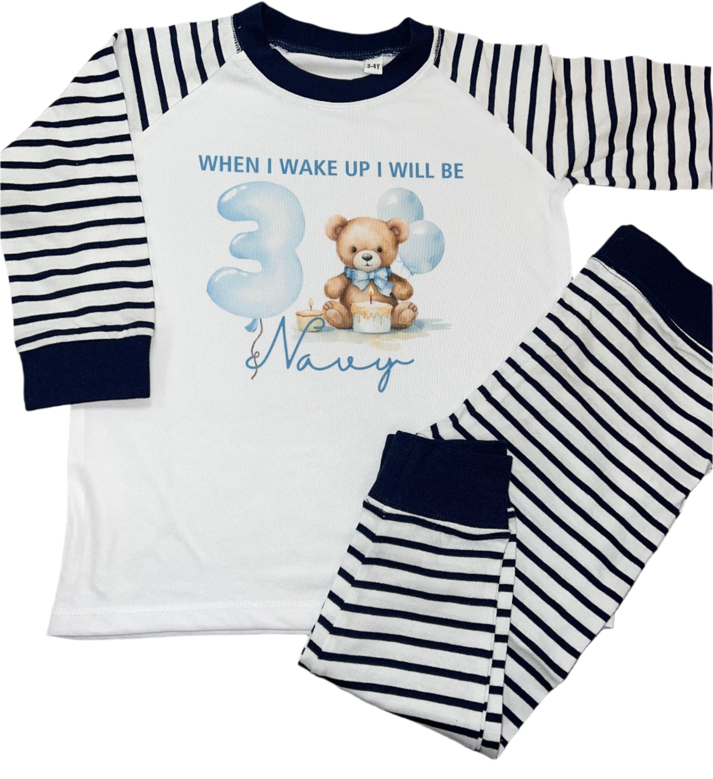 Personalised Birthday Pyjamas - Teddy design