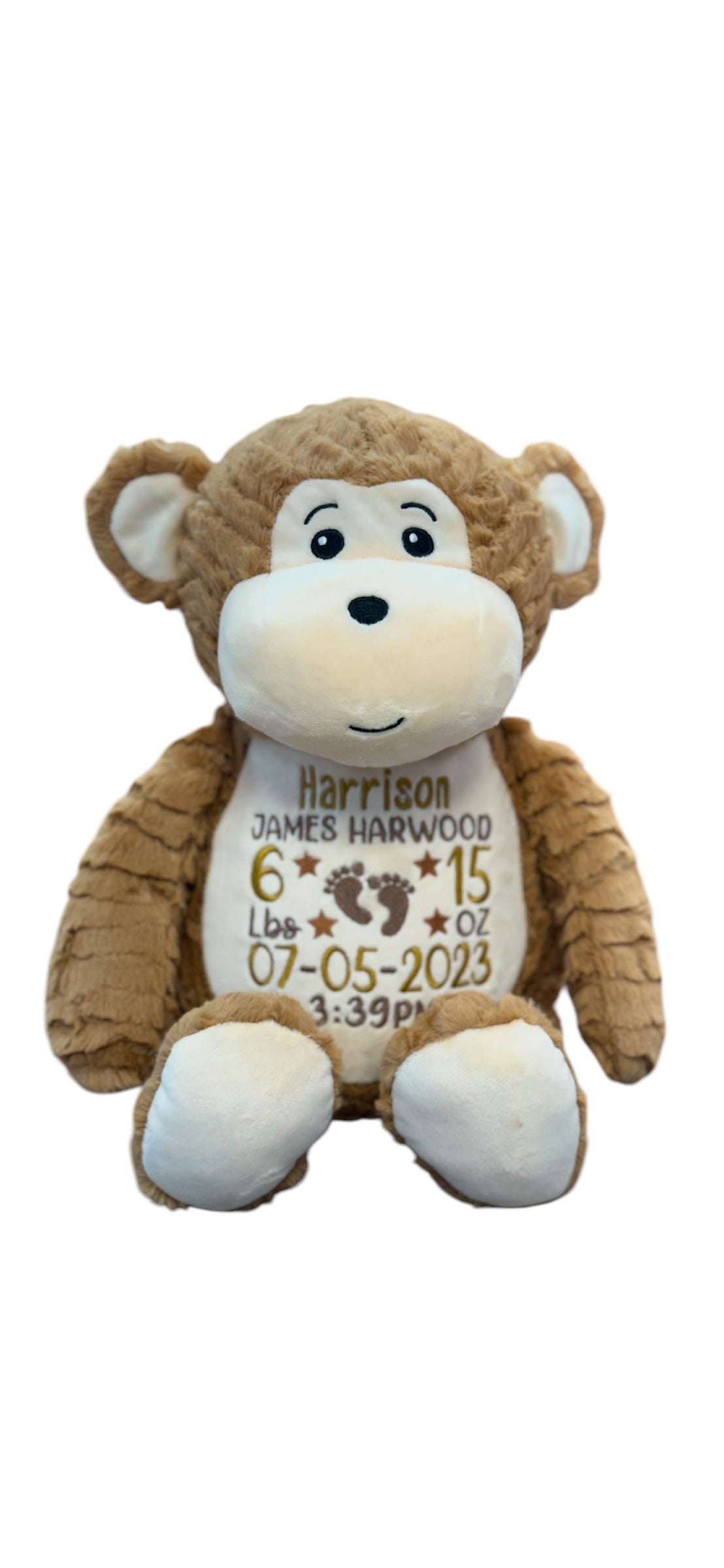 Personalised Baby Monkey memory bear