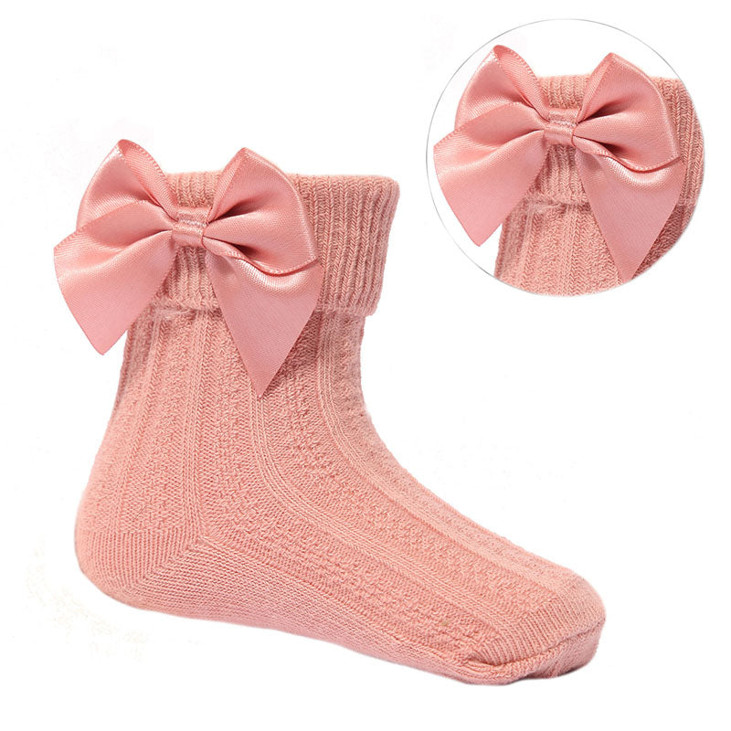 Rose Gold ankle bow socks