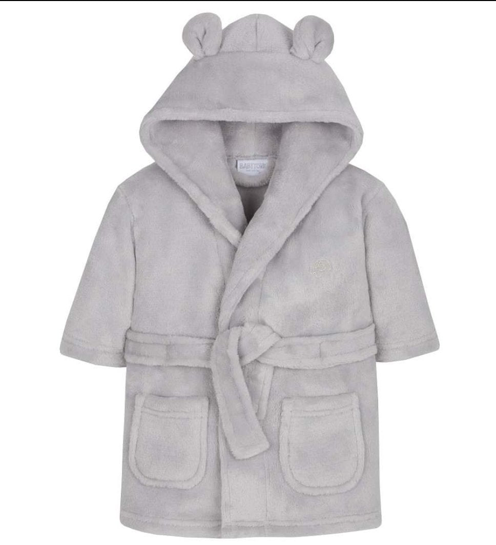 Grey SuperSoft personalised dressing gown