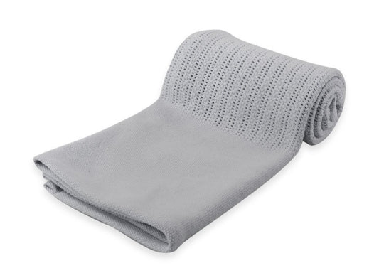 Cellular Cotton blanket - Grey