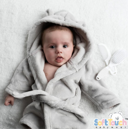 Grey personalised dressing gown 2-3yrs