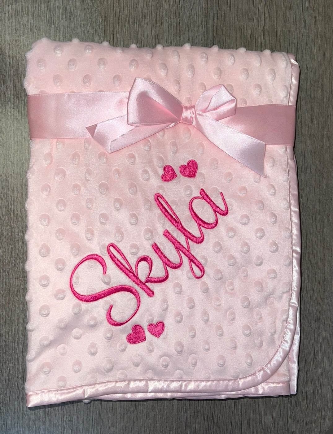 Special offer - Personalised Bobble blanket & FREE MATCHING TAGGIE