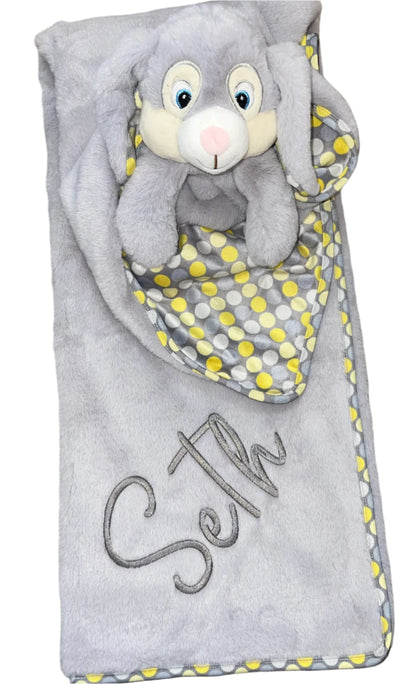 Large bunny security Blankets - Grey