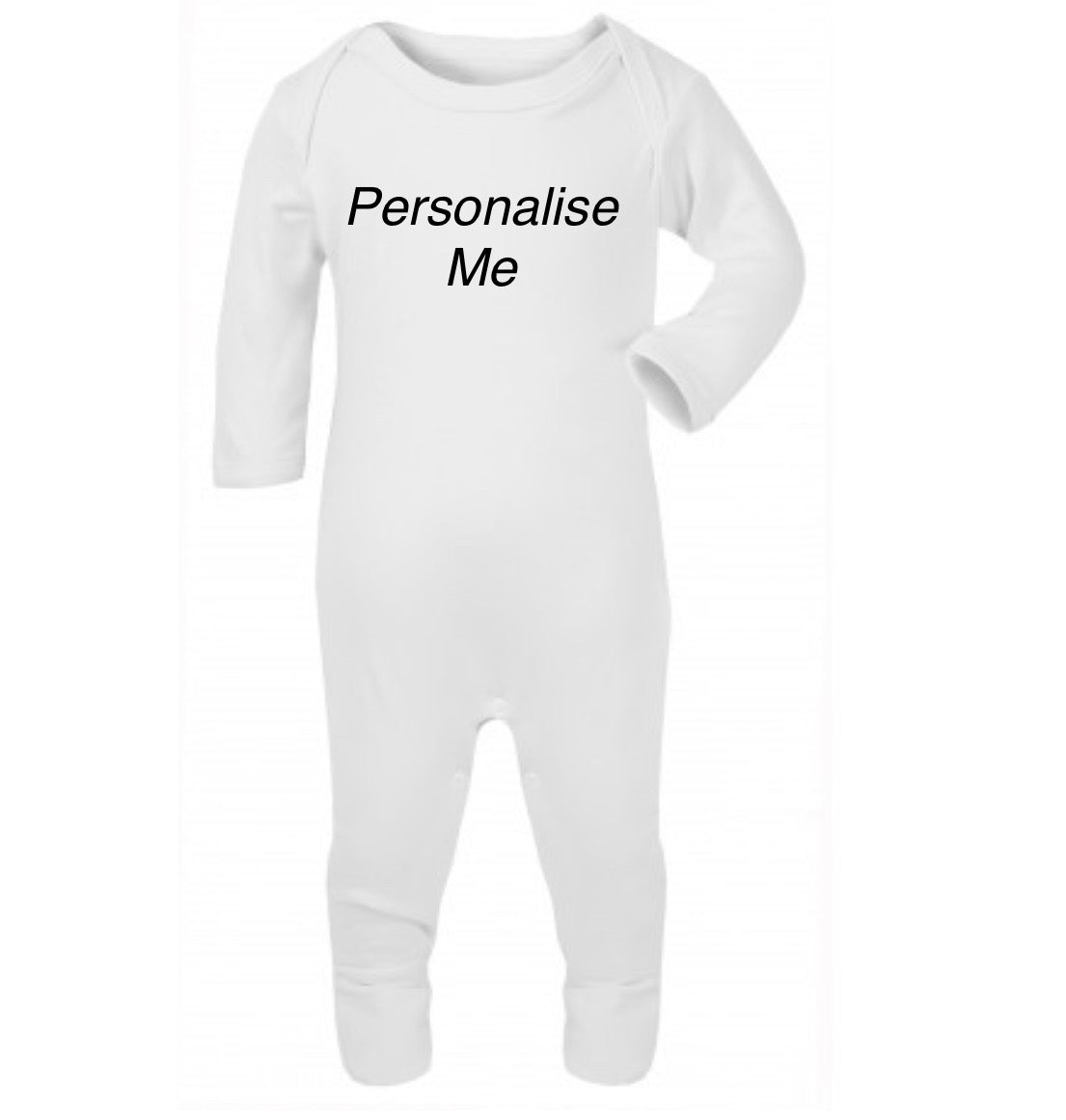 Personalised all in one sleepsuits