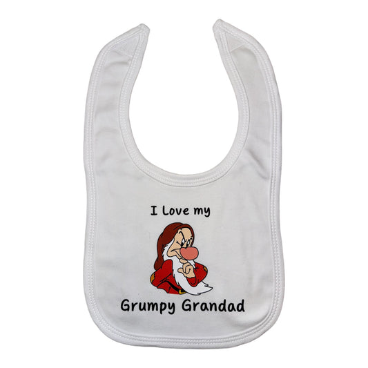 Slogan bib I love grumpy Grandad