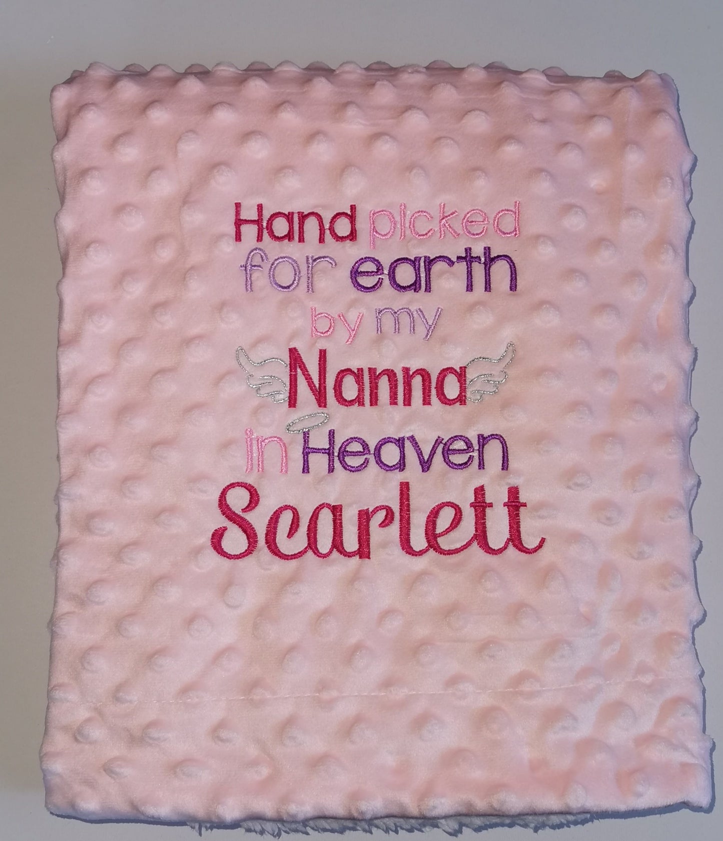 Personalised bobble blanket - Hand picked for earth