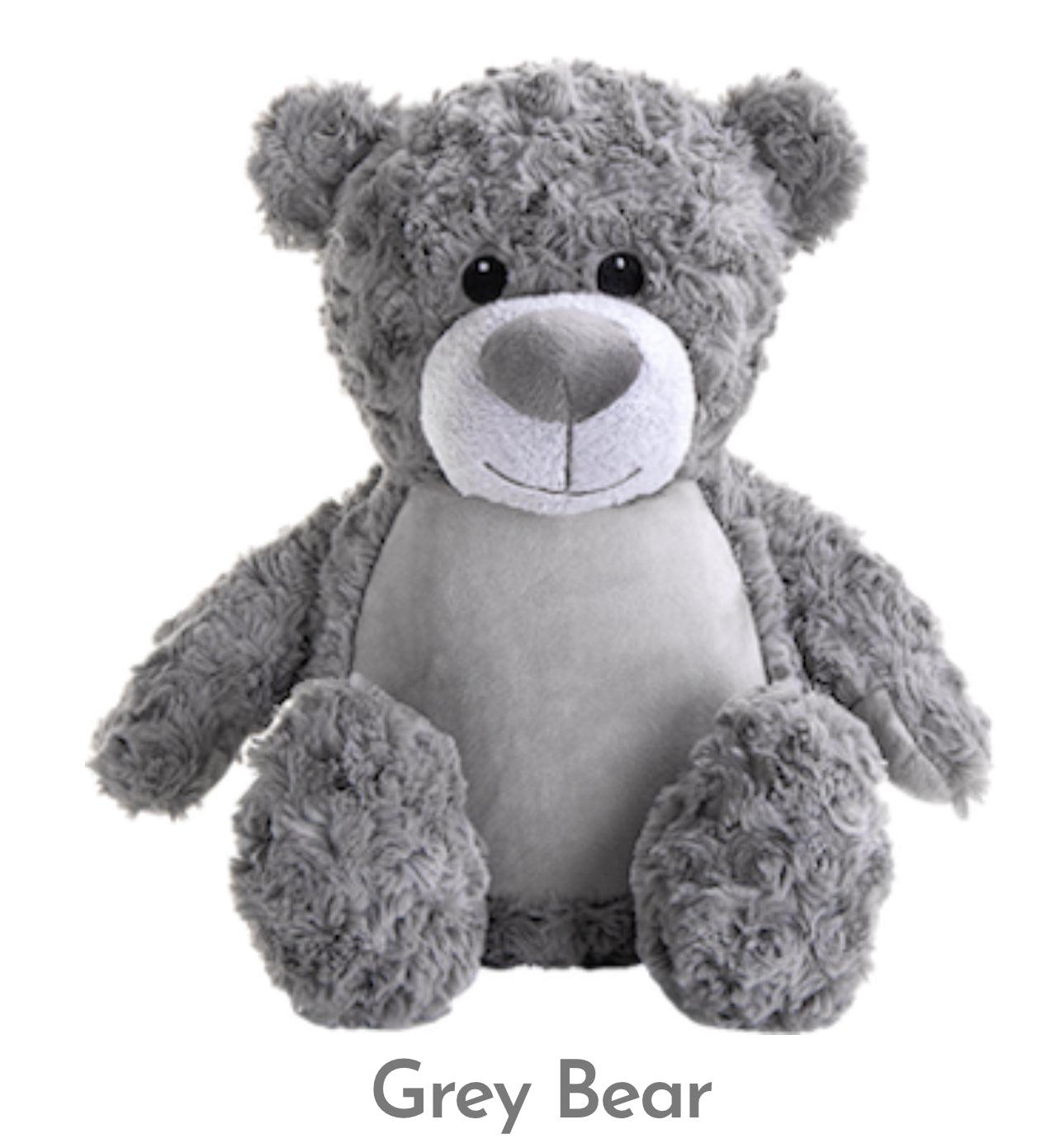PERSONALISED MEMORY BEARS - GREY BEAR