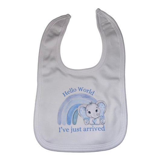 Slogan Hello World Bib Boy