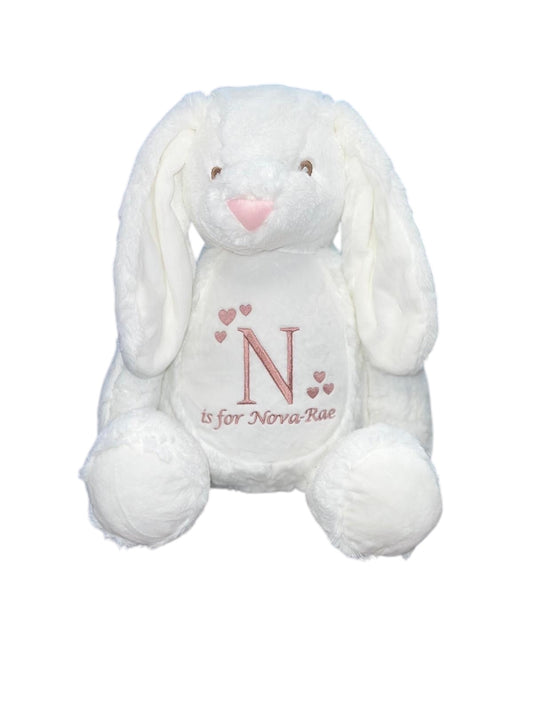 White Bunny Memory Bear