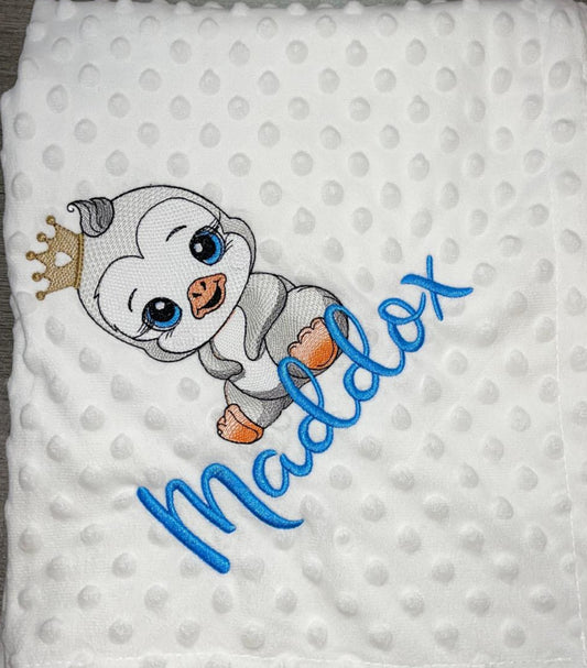 Personalised Bobble Blanket - Penguin