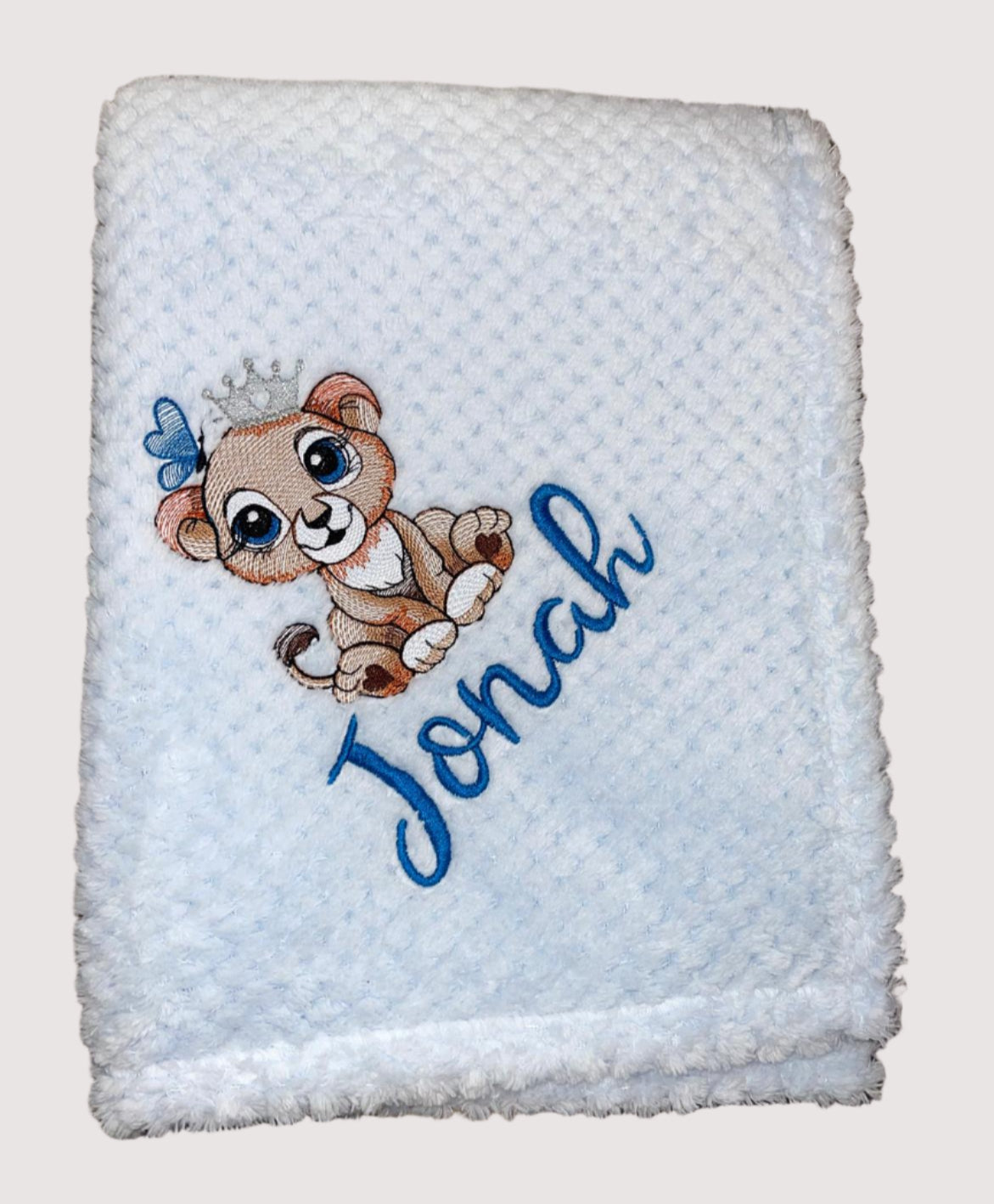 Personalised Waffle blanket - Lion