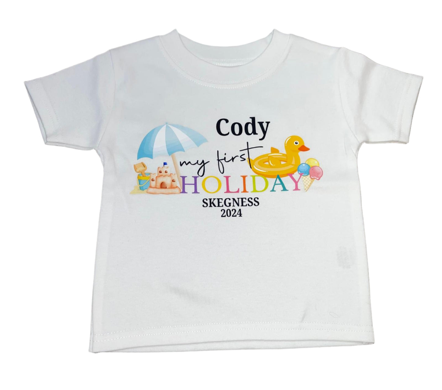 Personalised First Holiday T-shirts