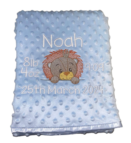 Personalised bobble blanket - Full details & Lion