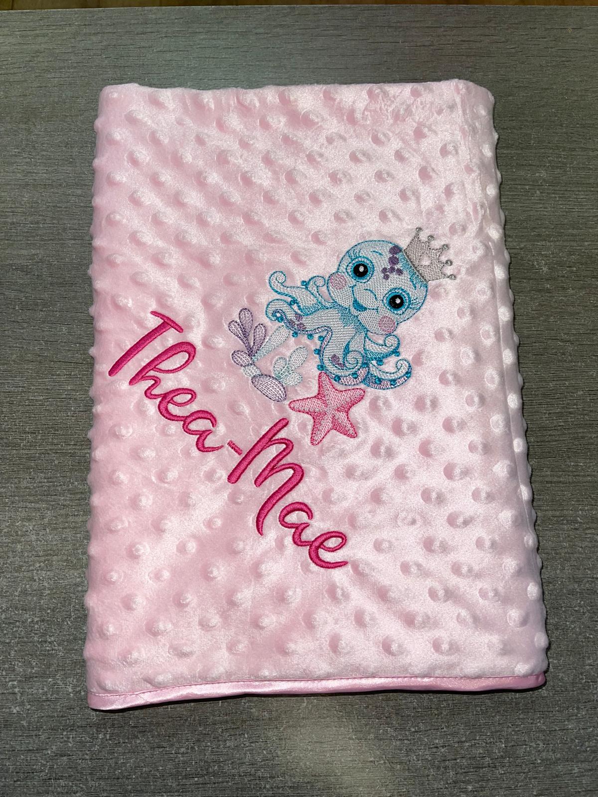 Personalised bobble blanket - Octopus