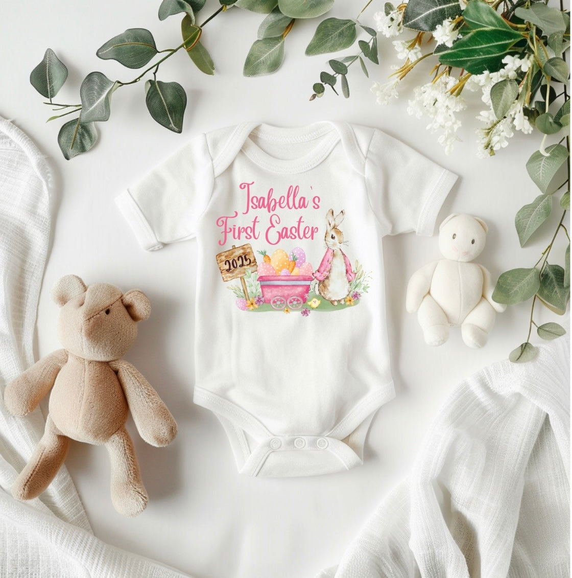 First Easter personalised Vest- Rabbit