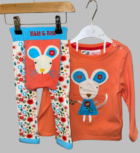 Blade & Rose Maura The Mouse T-shirt & Leggings set - 1/2 years