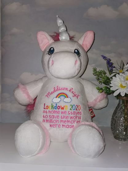 Personalised white unicorn