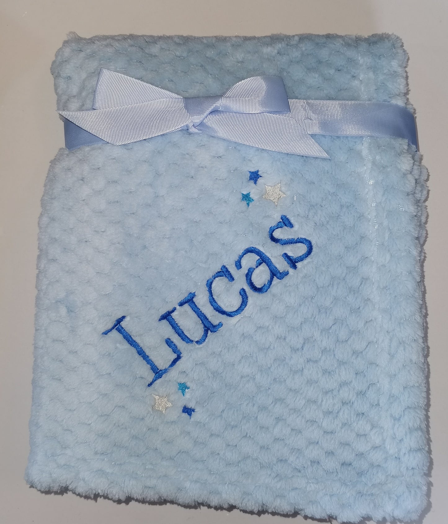 Personalised waffle blanket with stars