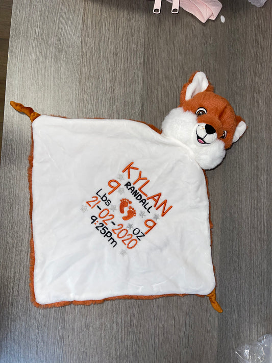 Personalised Cubbies Fox comforter