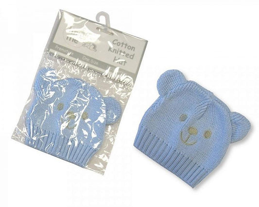 Tiny Baby Teddy Hat Blue
