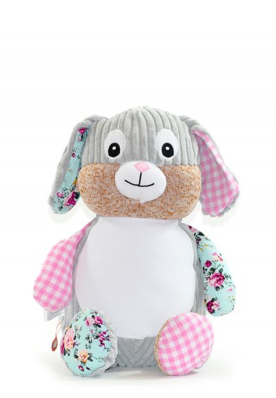 Personalised Clovis Brampton Harlequin Pink Rabbit