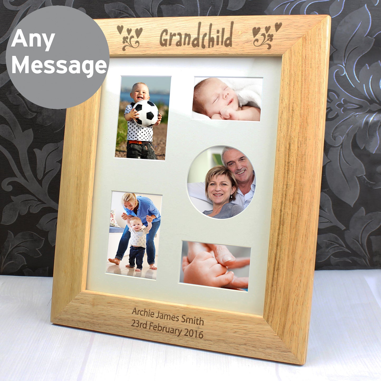 Personalised Grandchild 8x10 Wooden Photo Frame