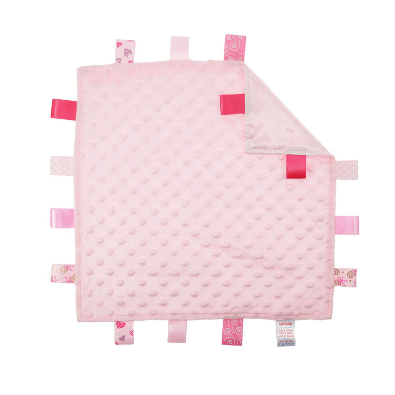 Personalised Pink Taggie Comforter