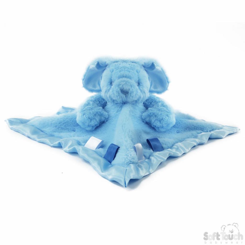 Plain Blue fluffy Rabbit comforter with tags
