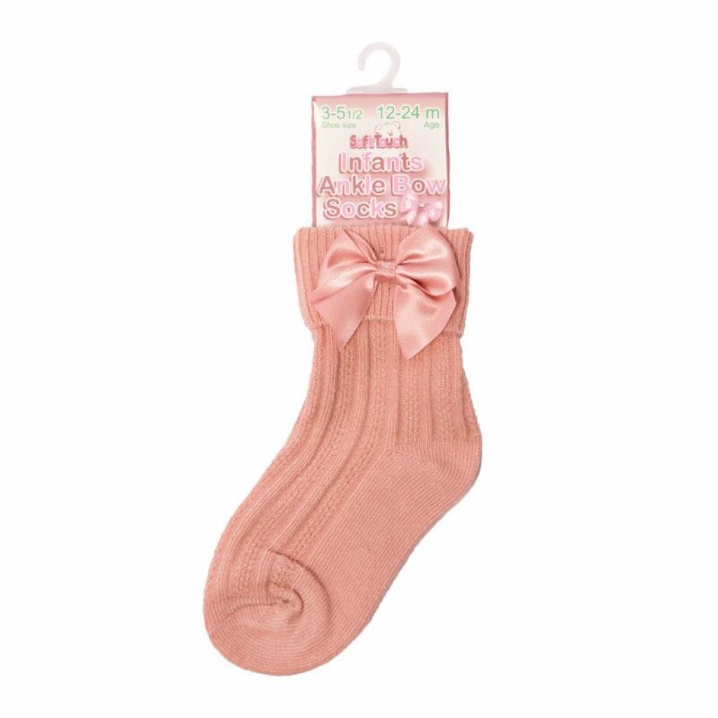 Rose Gold ankle bow socks