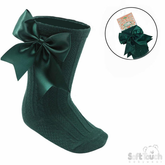 Elegance Green Bow Sock