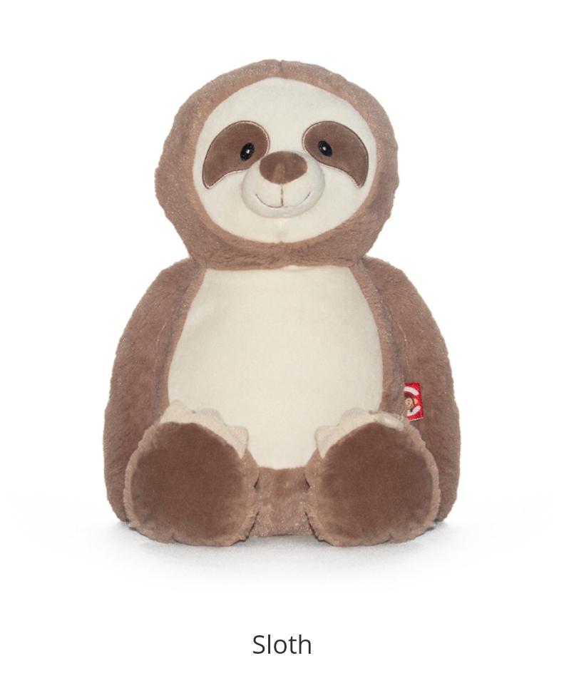 Personalised Cubbies Sloth Teddy