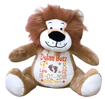 Personalised Lion memory bear