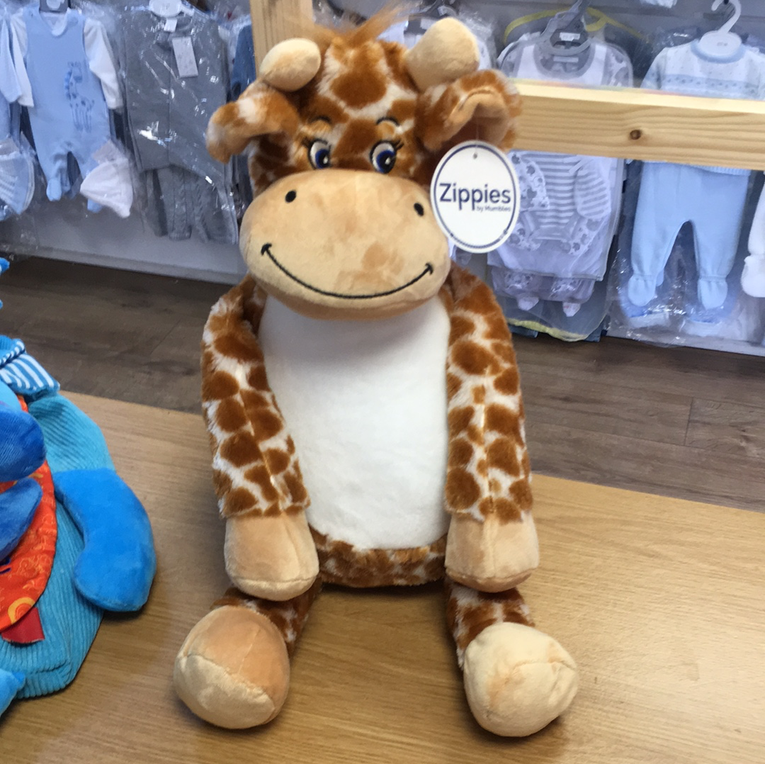 Personalised cheeky giraffe teddy
