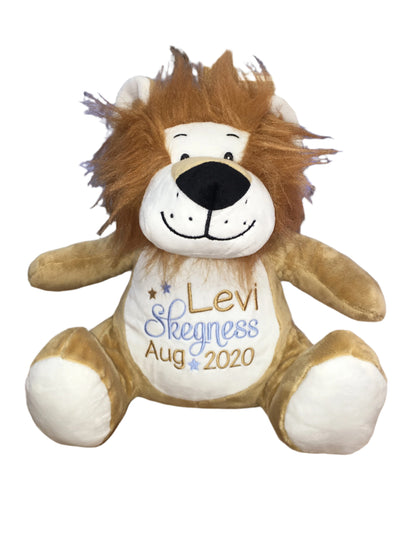 Personalised Lion memory bear