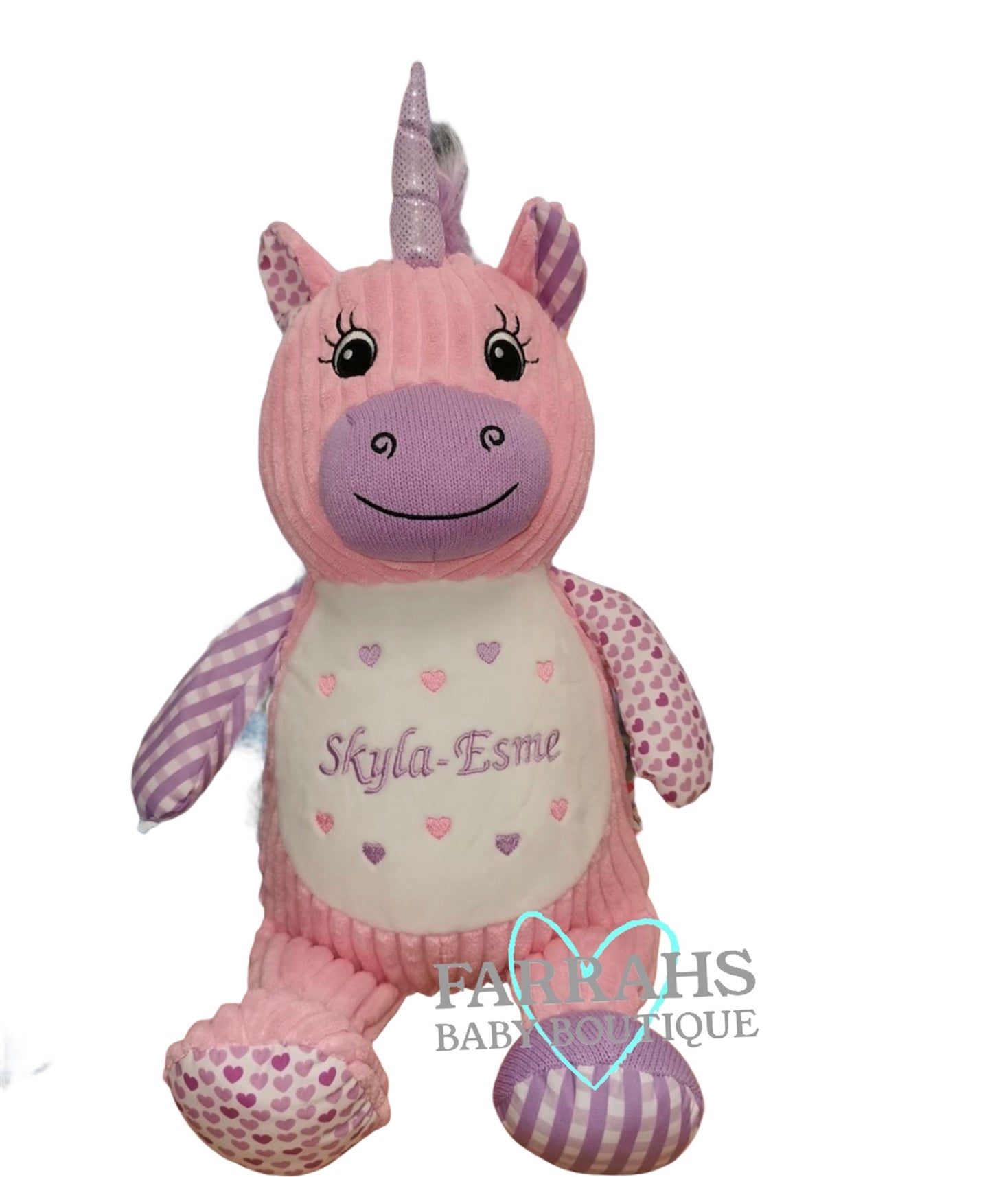 Personalised Cubbies harlequin Unicorn - NEW
