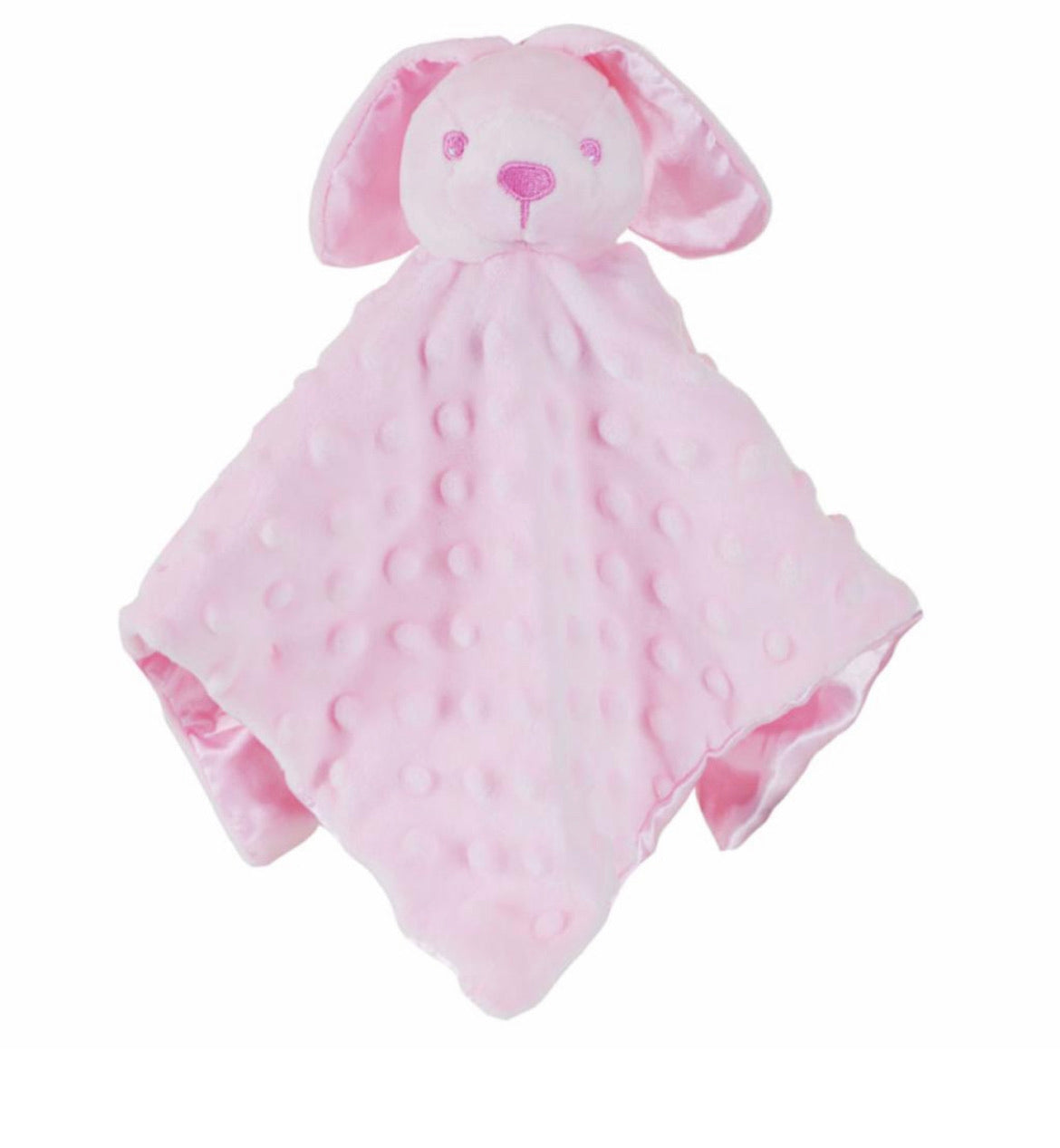 Pink bobble silk back Rabbit comforter - Personalise me