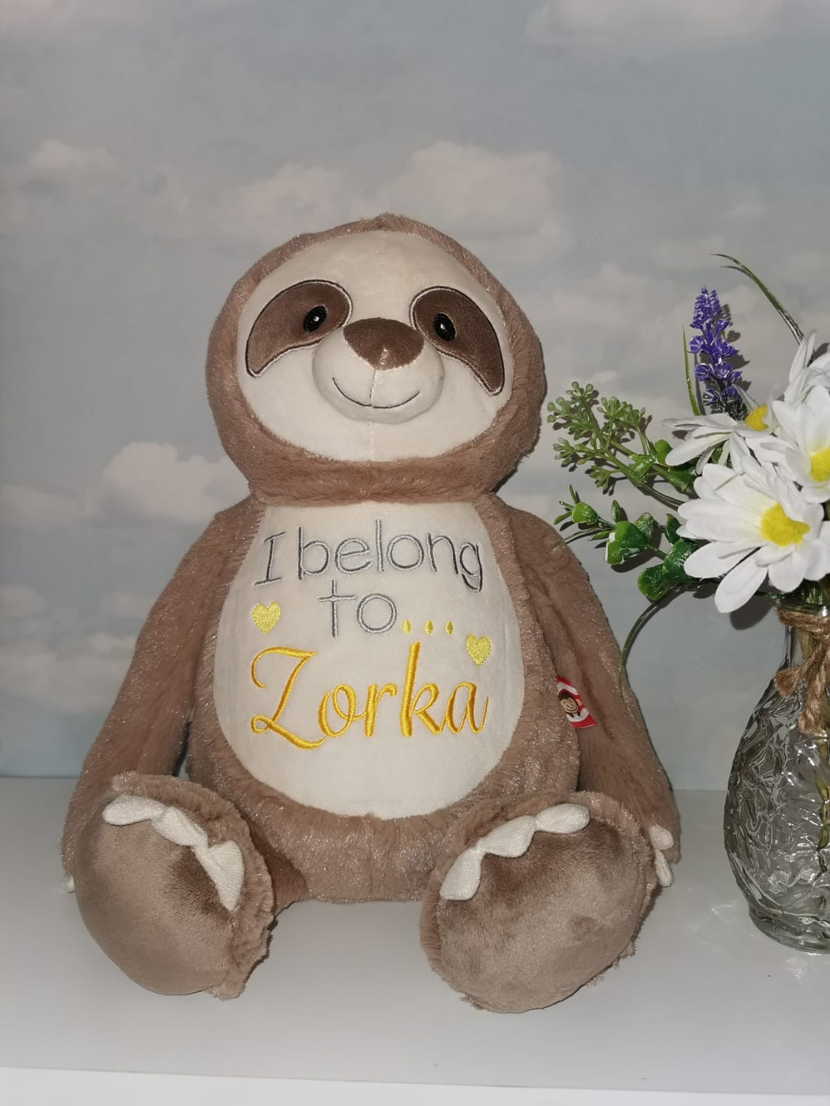 Personalised Cubbies Sloth Teddy