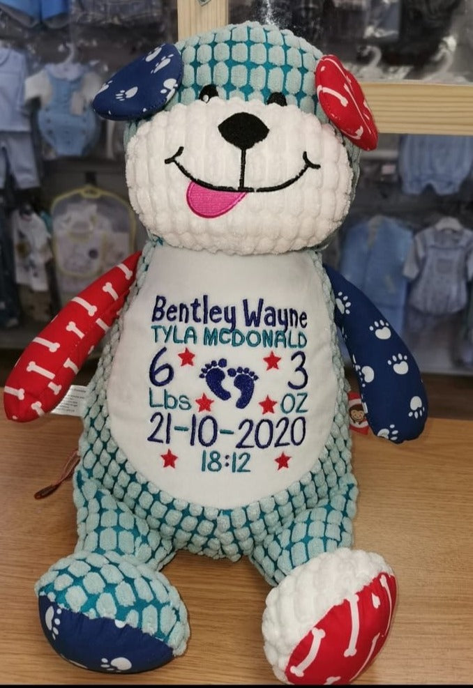 Personalised Cubbies harlequin Dog - LIMITED EDITION