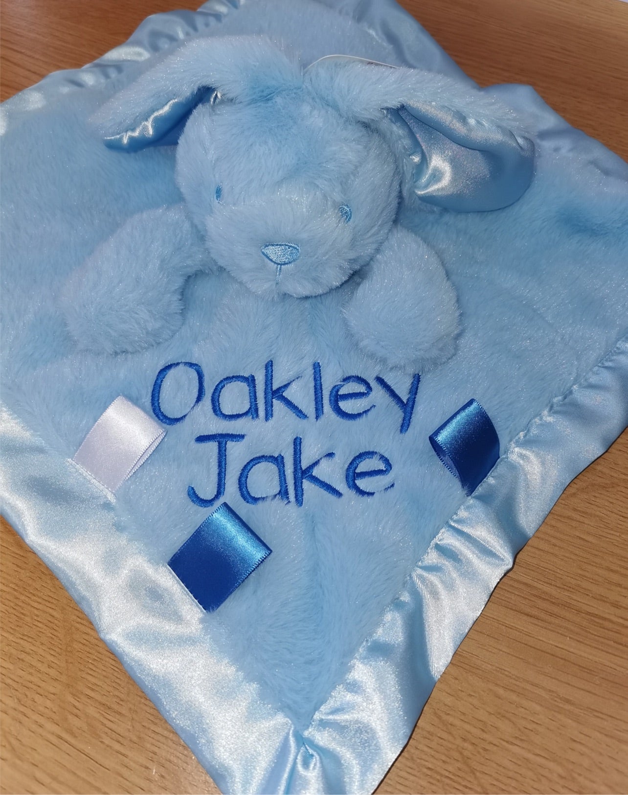 Personalised fluffy bunny comforter