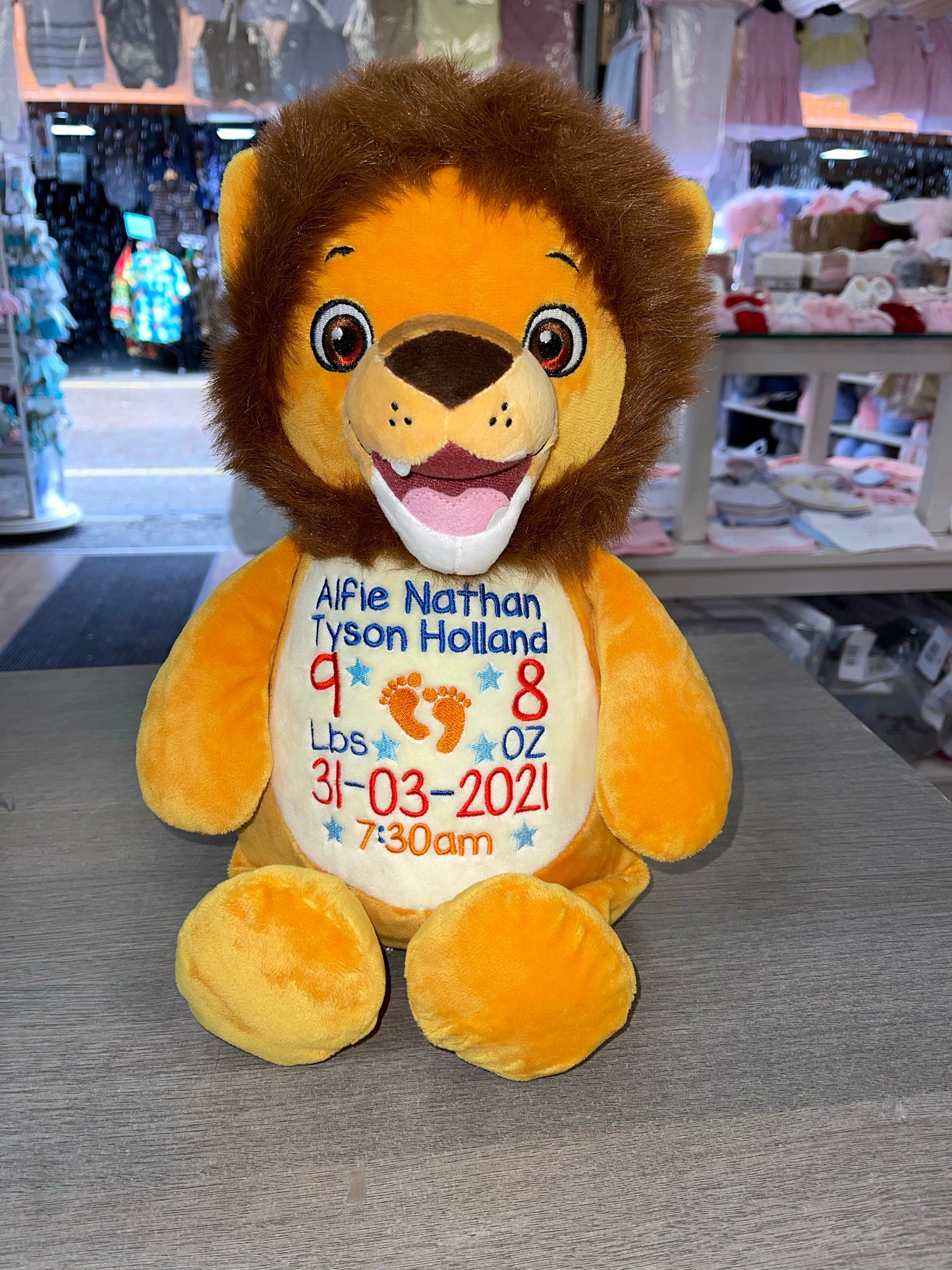 Personalised Cubbies Lion teddy