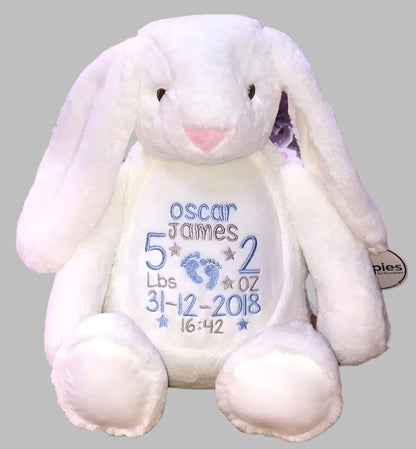 White Bunny Memory Bear