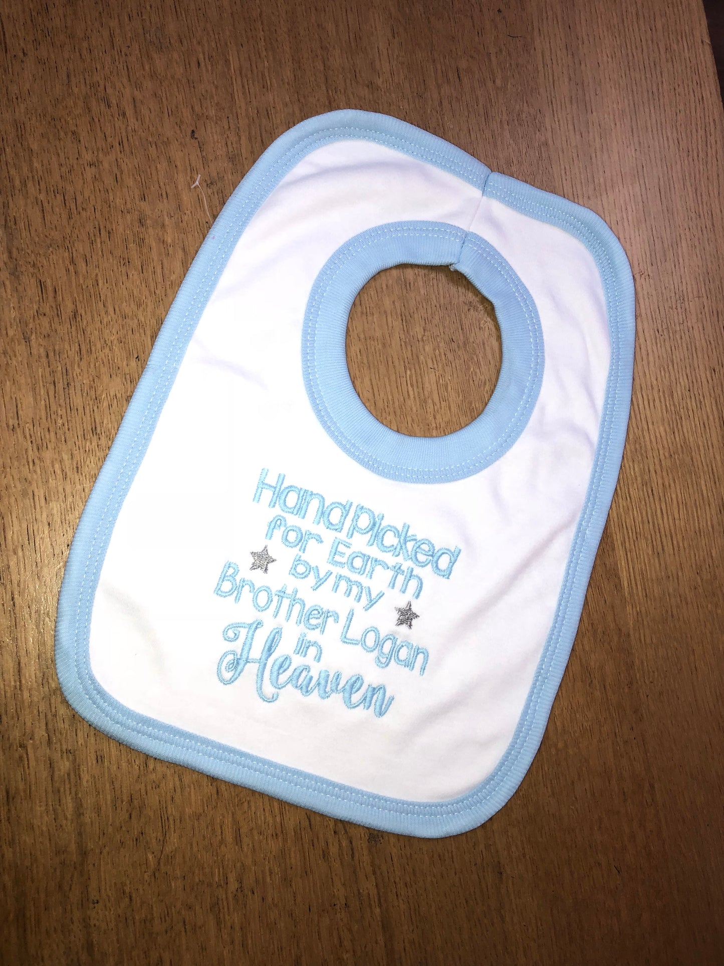 Personalised Hand Picked From Heaven Bib