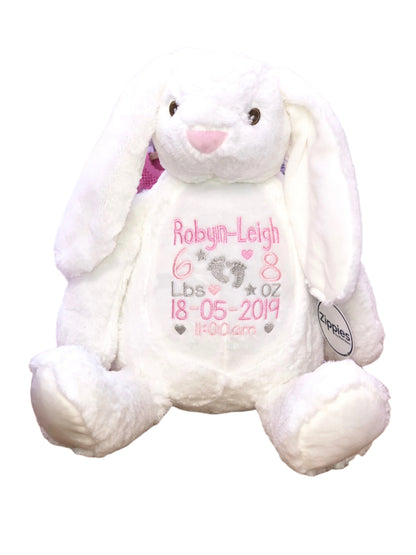 White Bunny Memory Bear