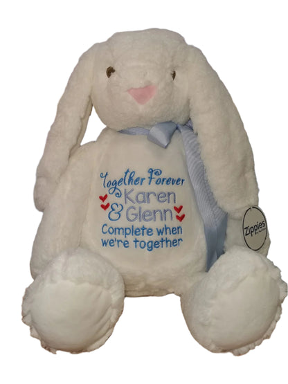 White Bunny Memory Bear