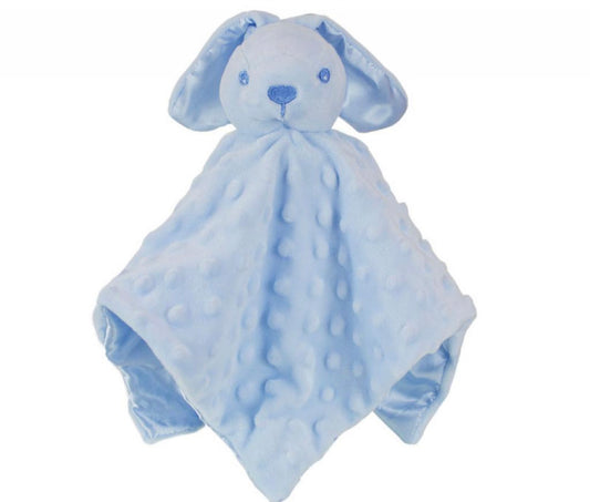 Blue bobble silk back Rabbit comforter - Personalise me