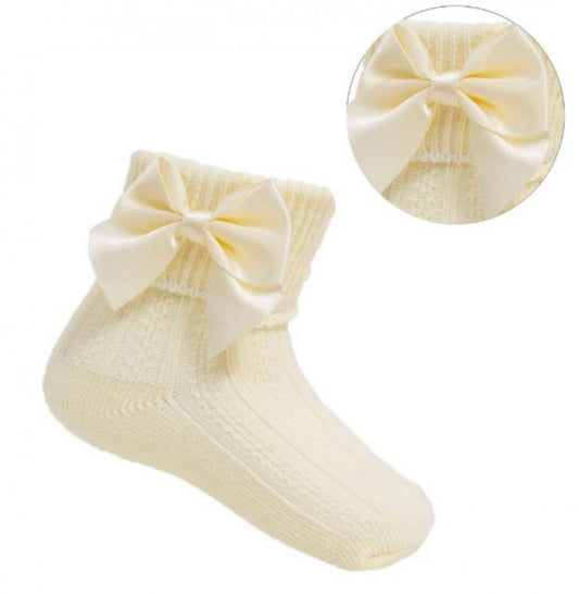 Lemon ankle bow socks